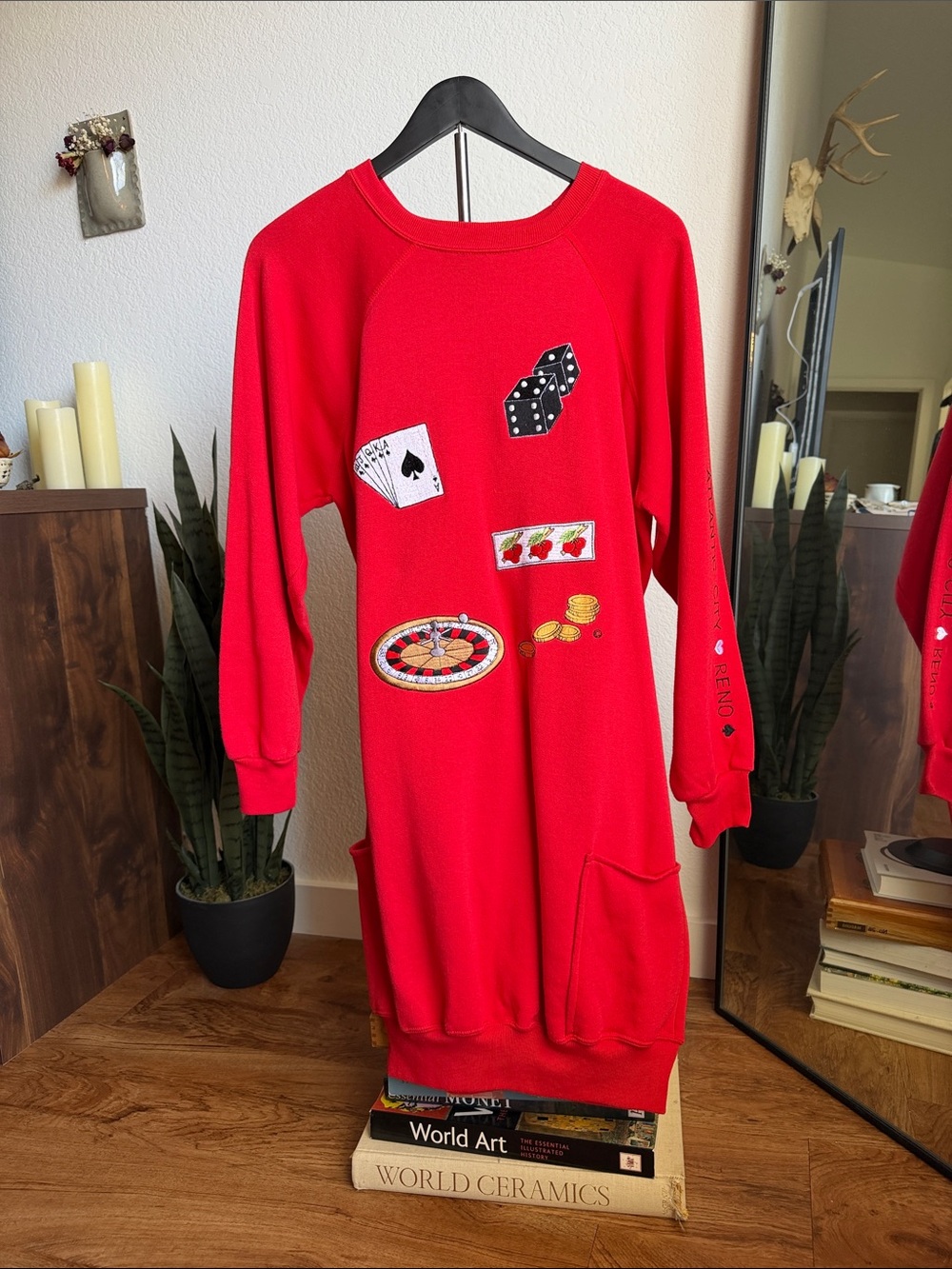 Shirlee Designs Dice Card Game Gambling Las Vegas Sweatshirt Dress